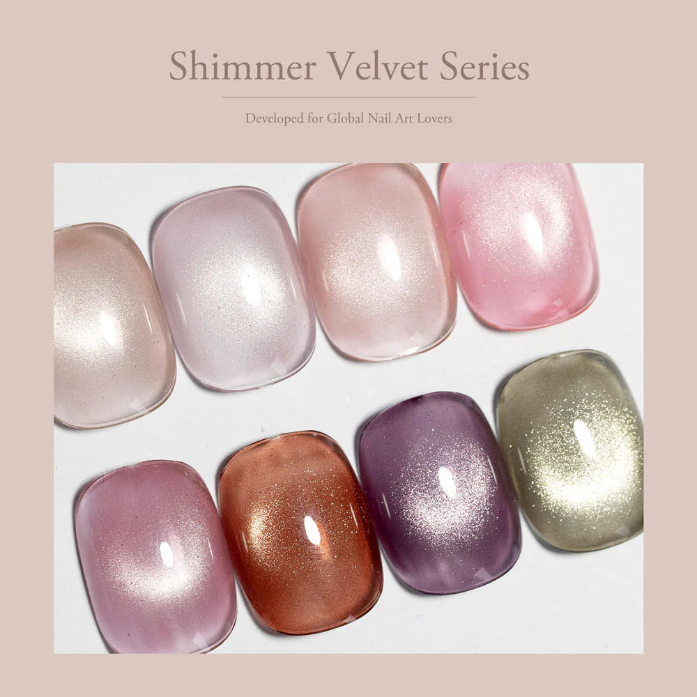 CANNI HEMA FREE Gél Lakk Szett – 8 szín No.01 – Shimmer Velvet Kollekció + mágnes