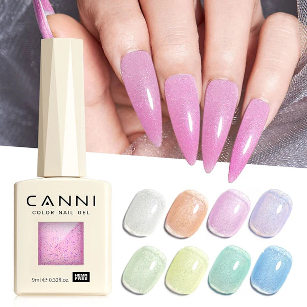 CANNI HEMA FREE UV/LED gel polish 9 ml No.8053 - Fairy Glitter Series
