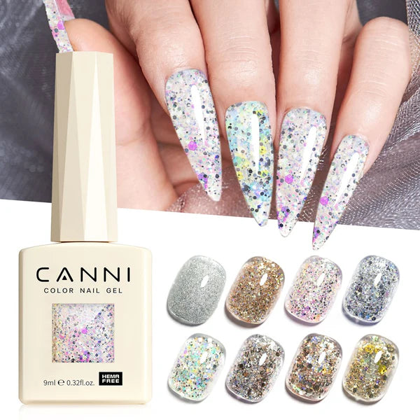 CANNI HEMA FREE UV/LED gél lakk 9 ml No.8096 - Dawn Crystal