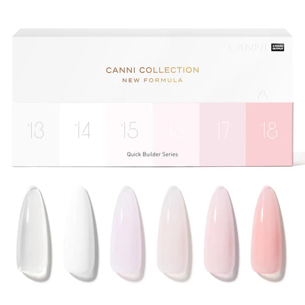 CANNI HEMA FREE Quick Builder Gel szett - 6x9 ml - Q1