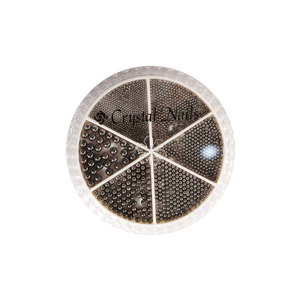 Metál Körömgyöngy készlet - Dark Silver