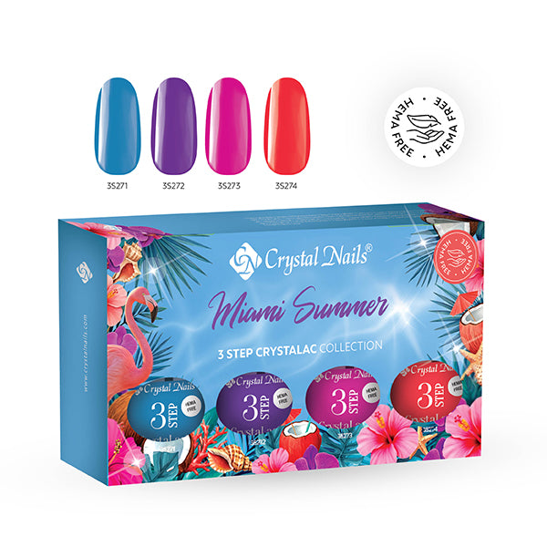 3 STEP HEMA Free CrystaLac Kit - Miami Summer 2026 4x4ml
