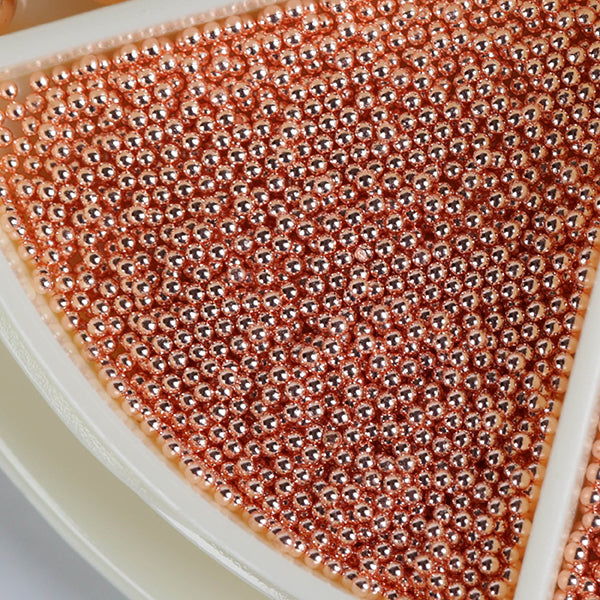 Metál Körömgyöngy Utántöltő - GYÖNGY - rosegold 0,6 mm