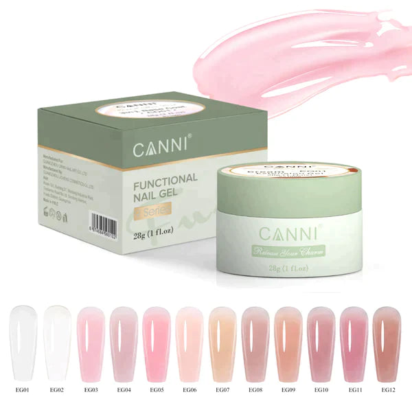 CANNI Cream Extension gel - építőzselé - 28g - EG02 White