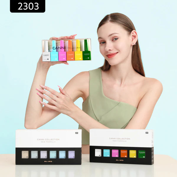 CANNI HEMA FREE UV/LED gel polish set 6x9ml - Chic Monochrome