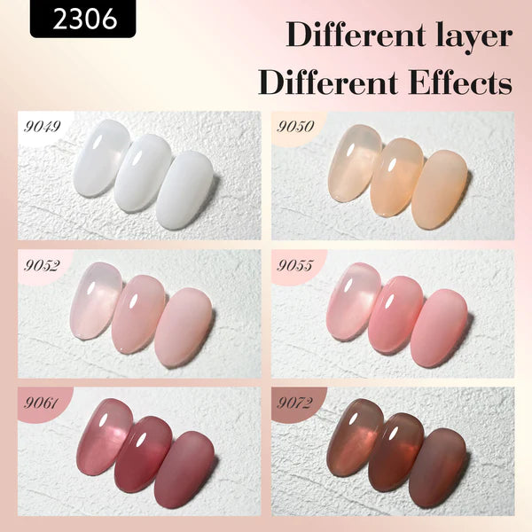 CANNI HEMA FREE UV/LED gel polish set 6x9ml - Translucid Glamour