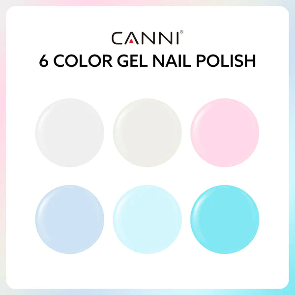 CANNI HEMA FREE UV/LED gél lakk szett 6x9ml - Cotton Candy