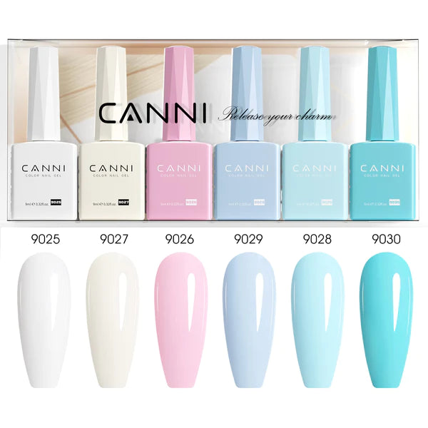 CANNI HEMA FREE UV/LED gél lakk szett 6x9ml - Cotton Candy