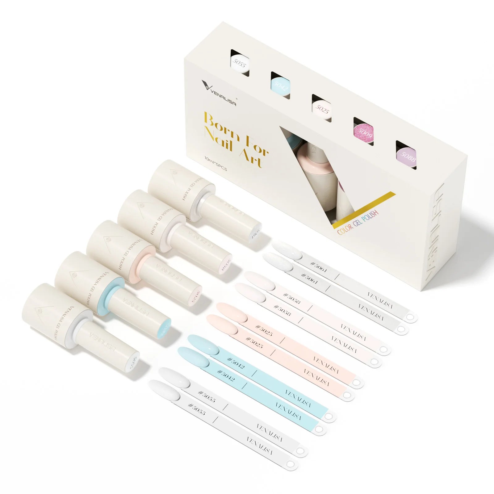 Venalisa HEMA-TPO free UV/LED Gel Polish Set 5x10 ml - Moonlight Sorbet V2502
