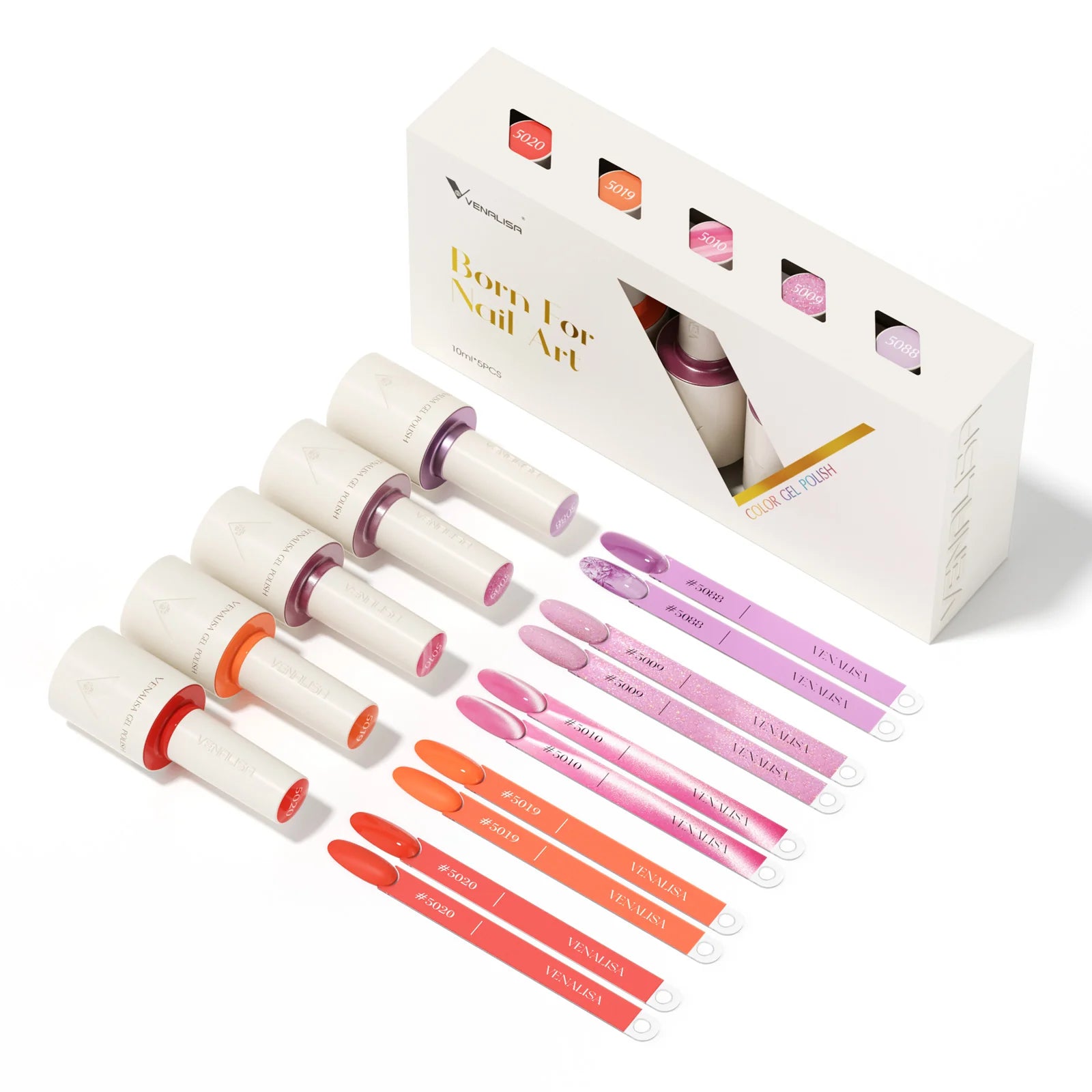 Venalisa HEMA-TPO free UV/LED Gel Polish Set 5x10 ml - Twilight Glimmer V2504