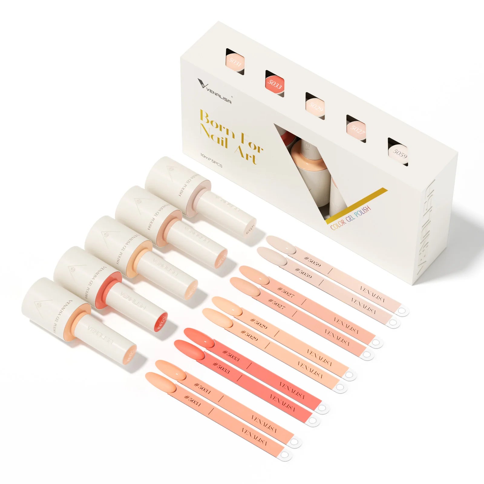 Venalisa HEMA-TPO free UV/LED Gel Polish set 5x10 ml - Neutral Poetry V2505
