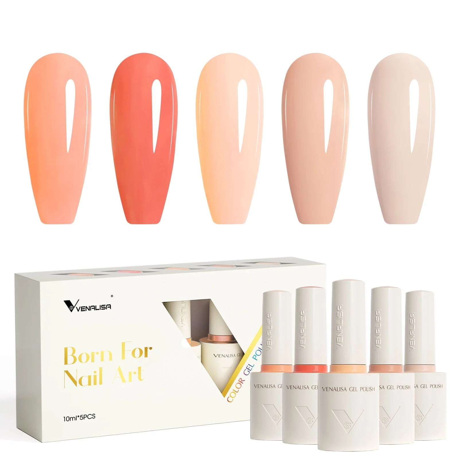 Venalisa HEMA-TPO free UV/LED Gel Polish set 5x10 ml - Neutral Poetry V2505