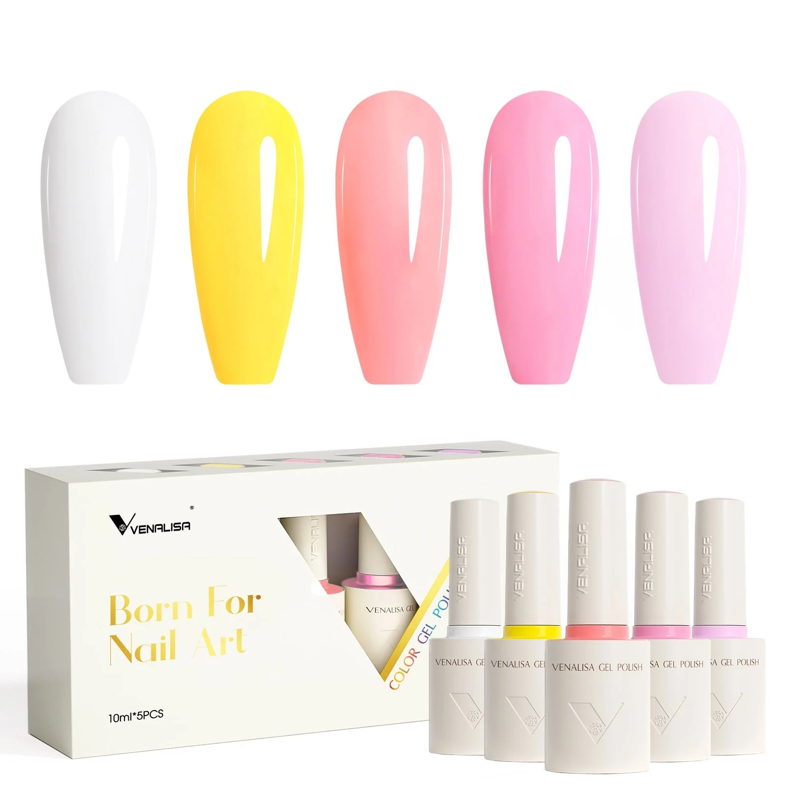Venalisa HEMA-TPO free UV/LED Gel Polish Set 5x10 ml - Sugar Bloom V2507