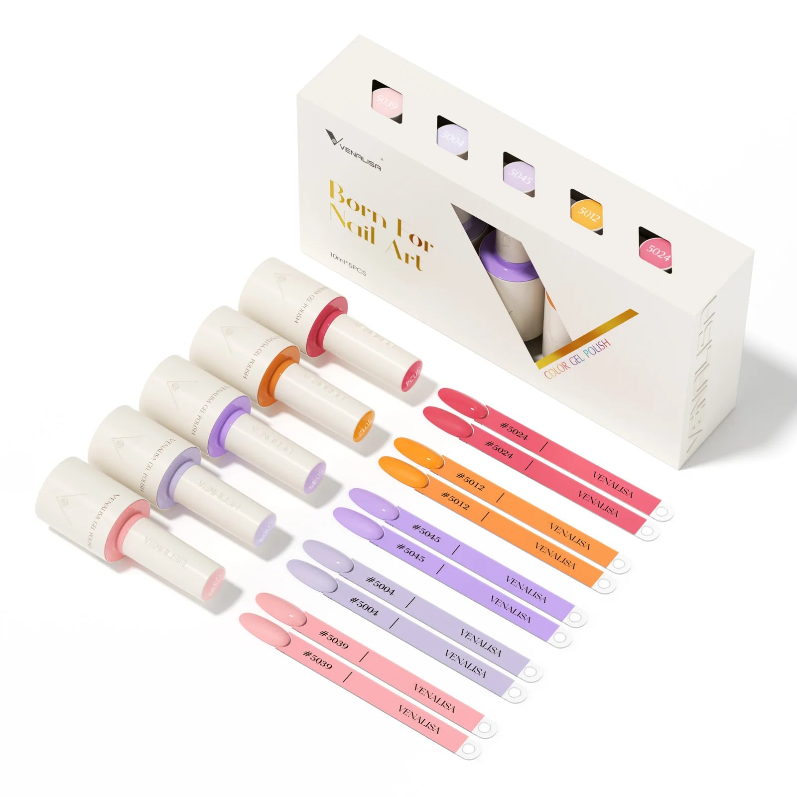 Venalisa HEMA-TPO free UV/LED Gel Polish Set 5x10 ml - Sunset Mirage V2508