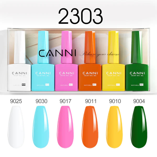 CANNI HEMA FREE UV/LED gel polish set 6x9ml - Chic Monochrome