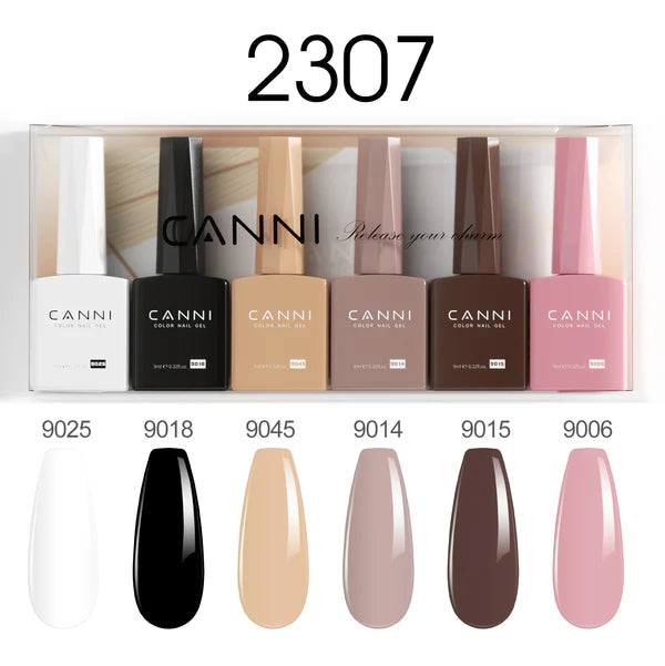 CANNI HEMA FREE UV/LED gél lakk szett 6x9ml - Classic Couture