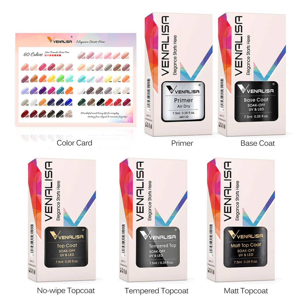 Venalisa Hema Free VIP4 UV/LED Gel-Lack – Komplettset – 60 Farben