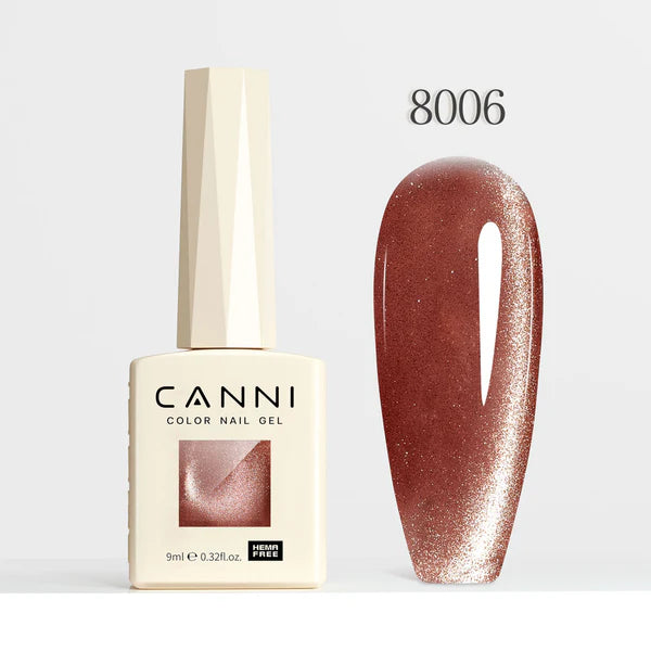 CANNI HEMA FREE UV/LED Cat Eye gél lakk 9 ml No. 8006