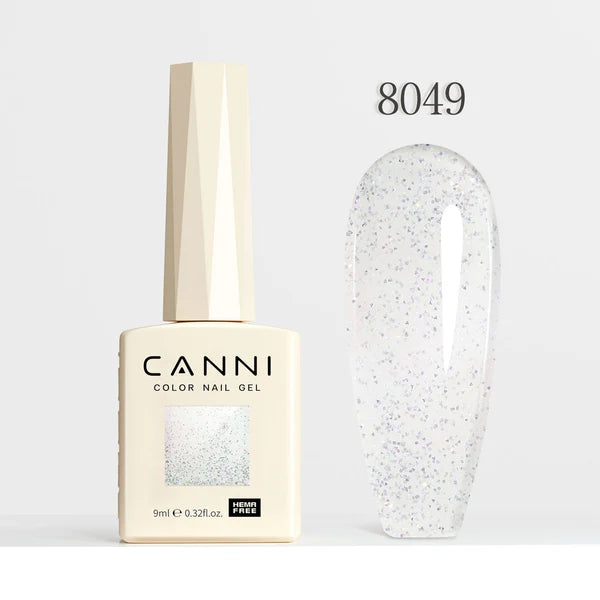CANNI HEMA FREE UV/LED gél lakk 9 ml No.8049 - Fairy Glitter Series