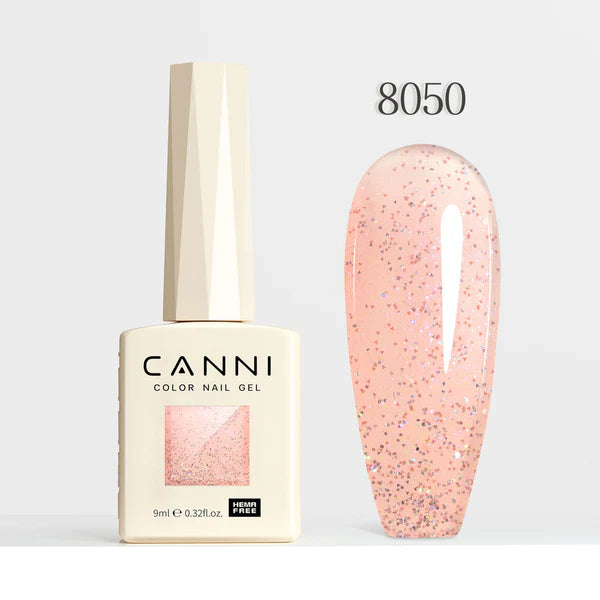 CANNI HEMA FREE UV/LED gél lakk 9 ml No.8050 - Fairy Glitter Series