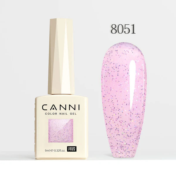CANNI HEMA FREE UV/LED gél lakk 9 ml No.8051 - Fairy Glitter Series