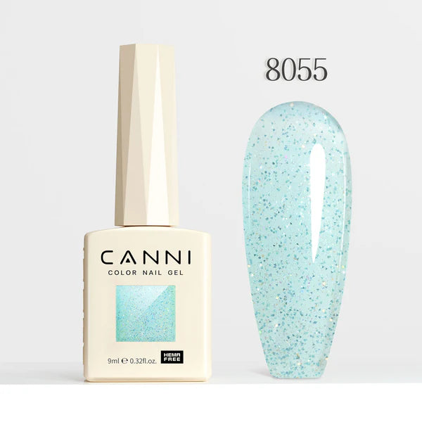 CANNI HEMA FREE UV/LED gél lakk 9 ml No.8055 - Fairy Glitter Series