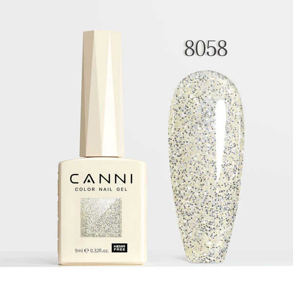 CANNI HEMA FREE UV/LED gél lakk 9 ml No.8058 - Diamond Glitter Collection