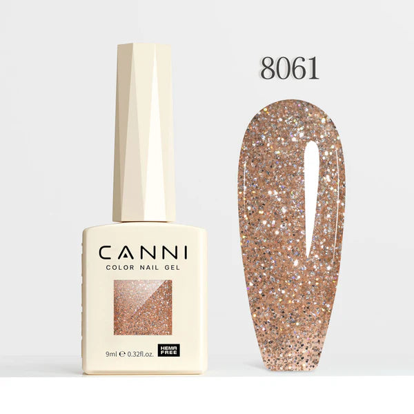 CANNI HEMA FREE UV/LED gél lakk 9 ml No.8061 - Diamond Glitter Collection