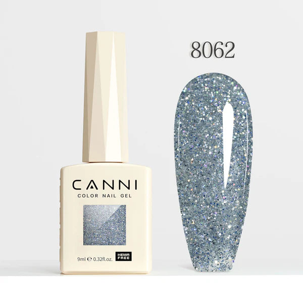 CANNI HEMA FREE UV/LED gél lakk 9 ml No.8062 - Diamond Glitter Collection