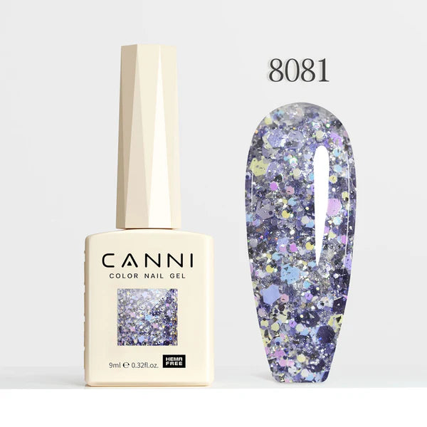 CANNI HEMA FREE UV/LED gél lakk 9 ml No.8081 - Glitz Flash