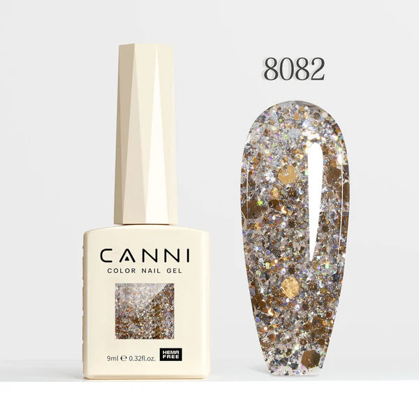 CANNI HEMA FREE UV/LED gél lakk 9 ml No.8082 - Glitz Flash