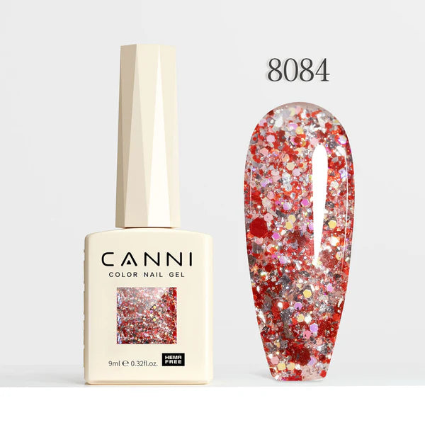 CANNI HEMA FREE UV/LED gél lakk 9 ml No.8084 - Glitz Flash