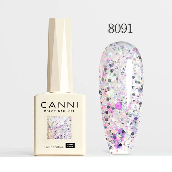 CANNI HEMA FREE UV/LED gél lakk 9 ml No.8091 - Dawn Crystal