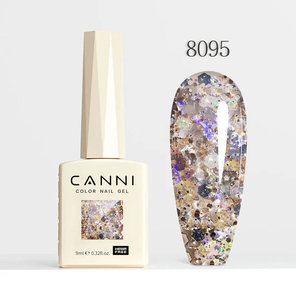 CANNI HEMA FREE UV/LED gél lakk 9 ml No.8095 - Dawn Crystal