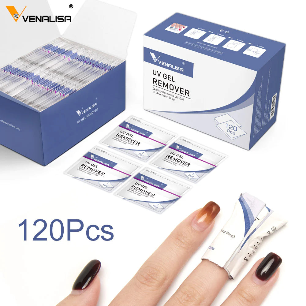 Venalisa UV Gel Remover – Gel-Lack Entferner Folien (120 Stück)
