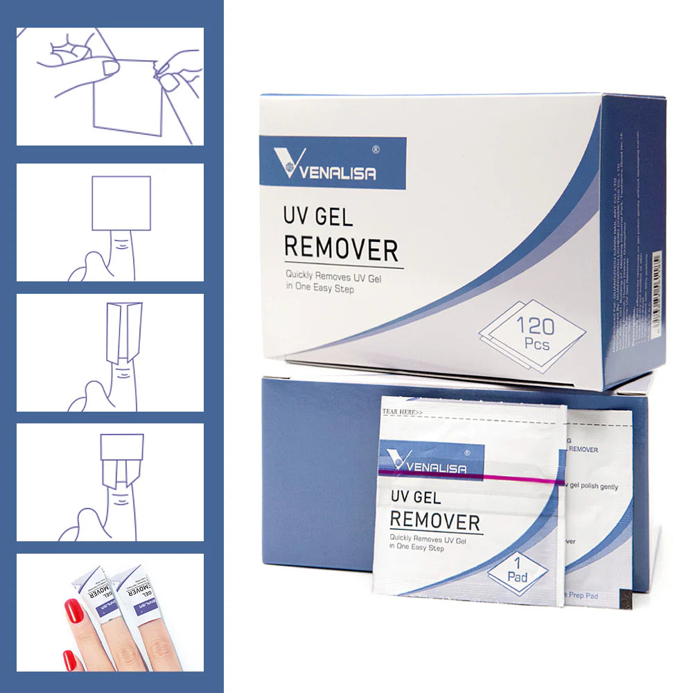Venalisa UV Gel Remover – Gel-Lack Entferner Folien (120 Stück)