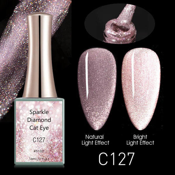 CANNI Sparkle Diamond Cat Eye gél lakk 16 ml C127