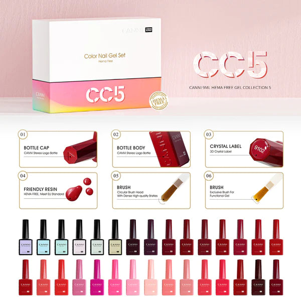 CANNI HEMA FREE UV/LED gel polish set (30 pieces) CC5