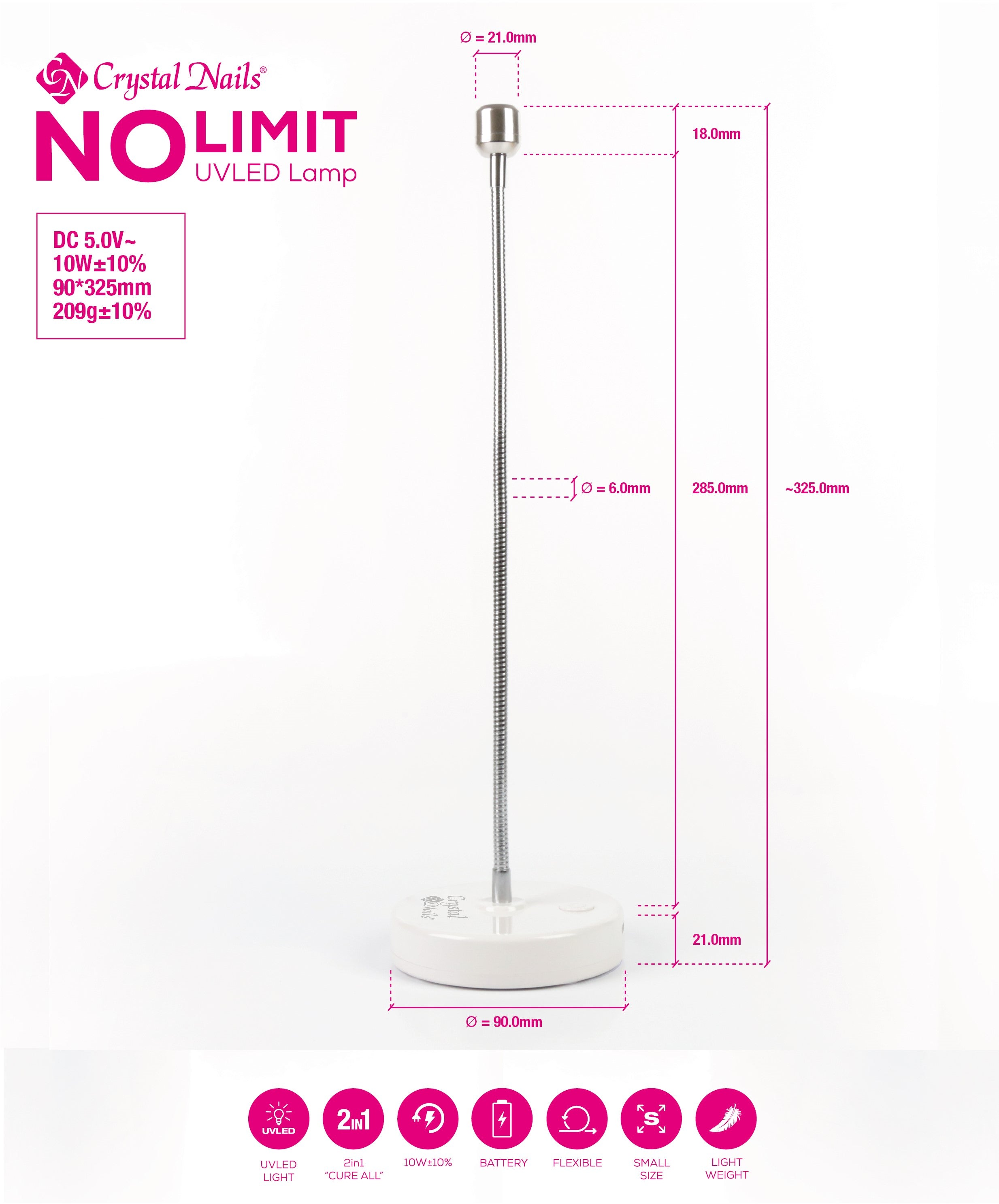 Crystal Nails No Limit UVLED Lamp