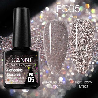 CANNI UV/LED Reflective Disco gél lakk 7.3 ml - FG05