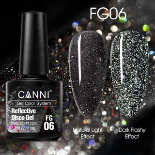 CANNI UV/LED Reflective Disco gél lakk 7.3 ml - FG06