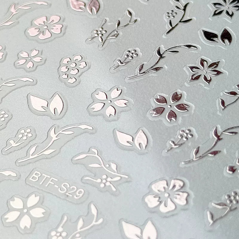 Nail sticker - Rose Gold Flowers