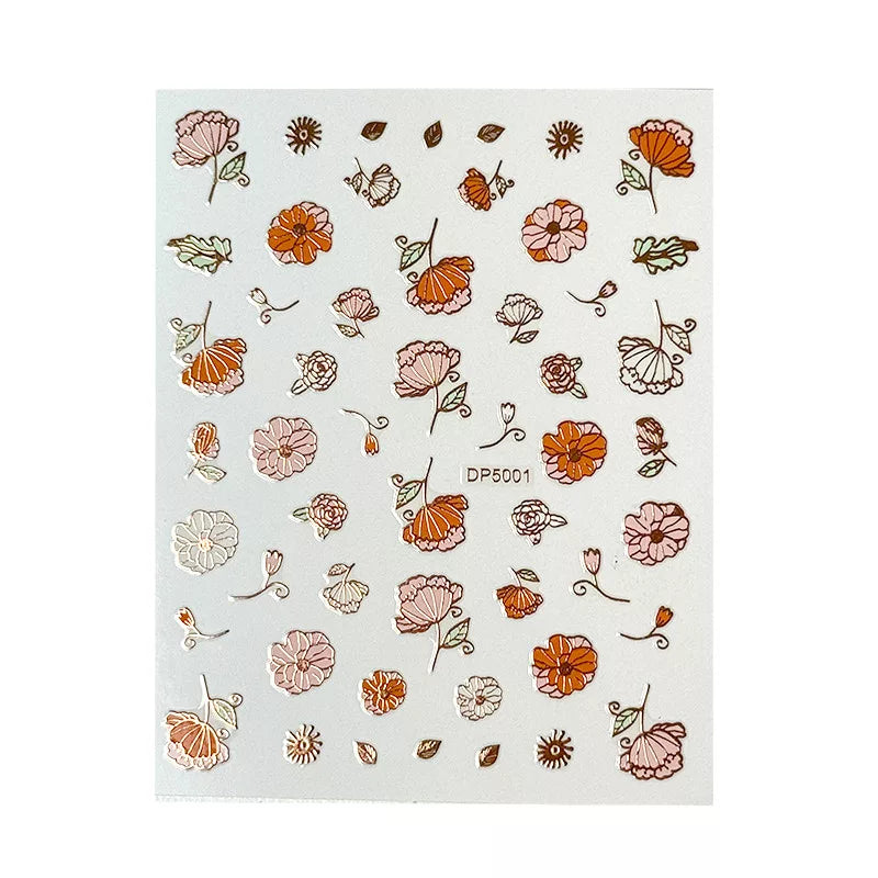 Nail sticker - Garden Flowers