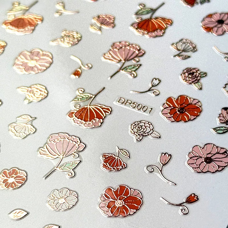 Nail sticker - Garden Flowers