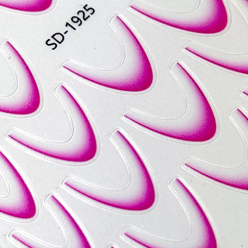 Nail sticker - Easy French Hot Pink