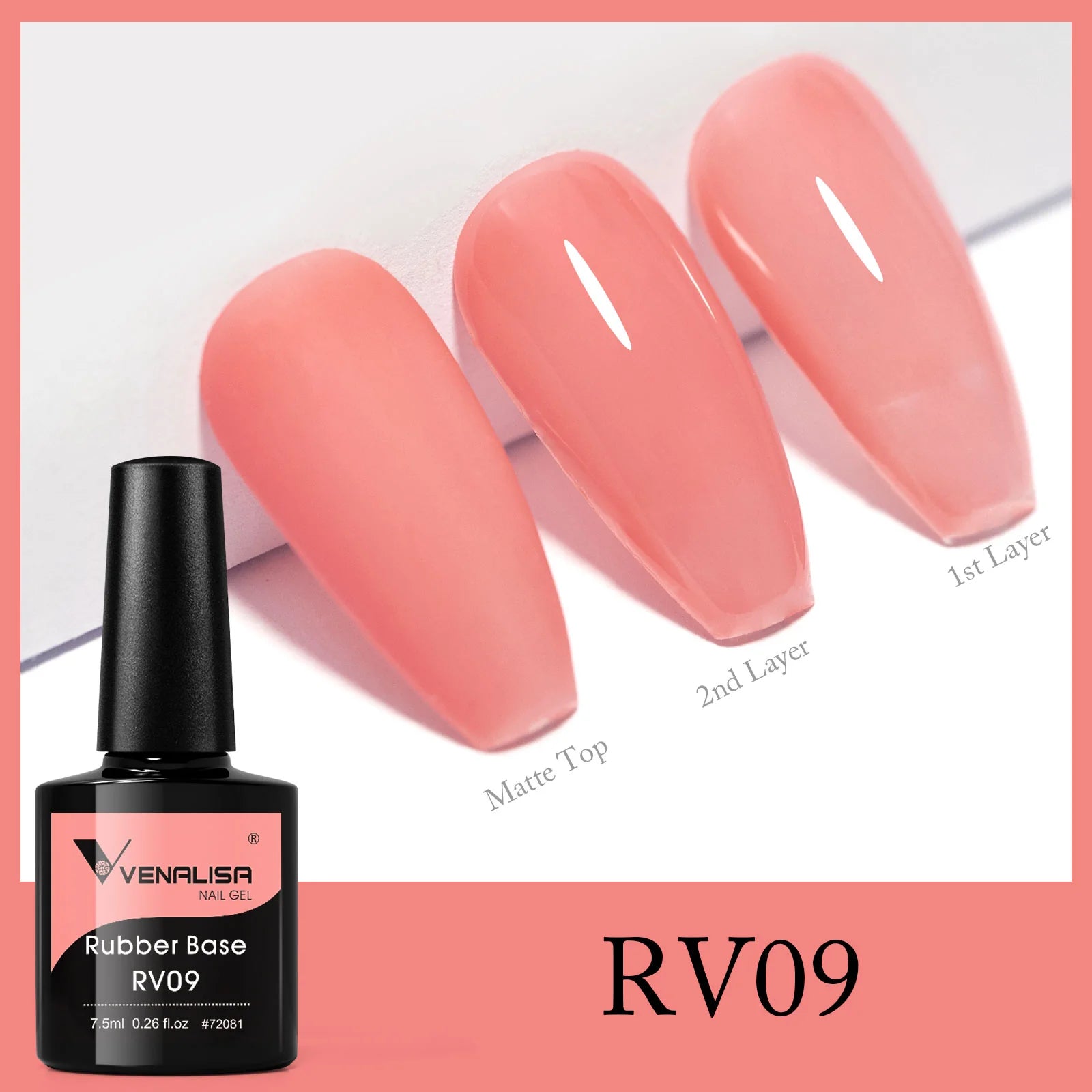 Venalisa Rubber Base Gel 7,5 ml RV09 – HEMA & TPO mentes