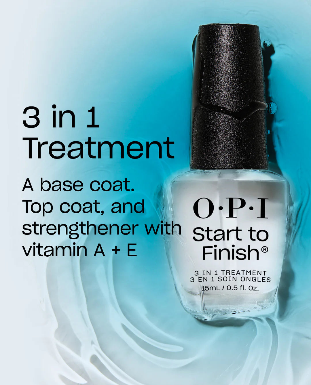 OPI Start to Finish - primer, strengthener and shine varnish 3in1 15ml