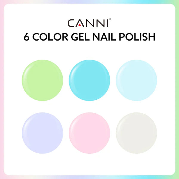 CANNI HEMA KOSTENLOSES UV/LED-Gel-Nagellack-Set 6x9ml - 2305 - Buntes Kaleidoskop