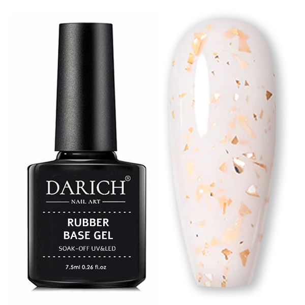 DARICH Rubber Base No.F2 Rosegold Flakyes 7.5 ml