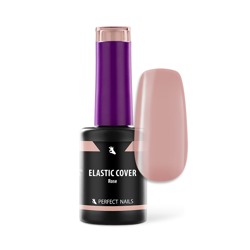 Perfect Nails Elastic Cover Base Gel - Rose - Ecsetes Műkörömépítő Zselé 8ml